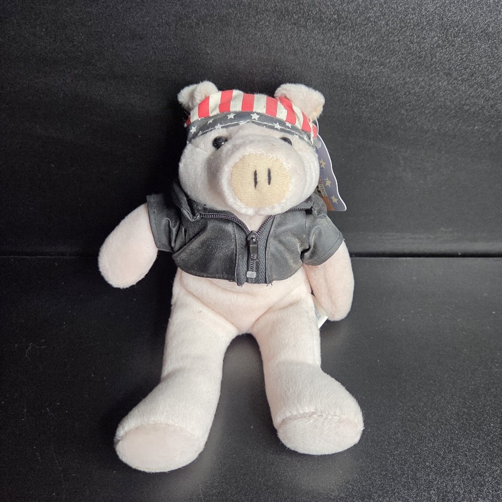 Hognorth Plush Pig March of Dimes Ride Stuffed Animal Patriotic 8" w/ Tags